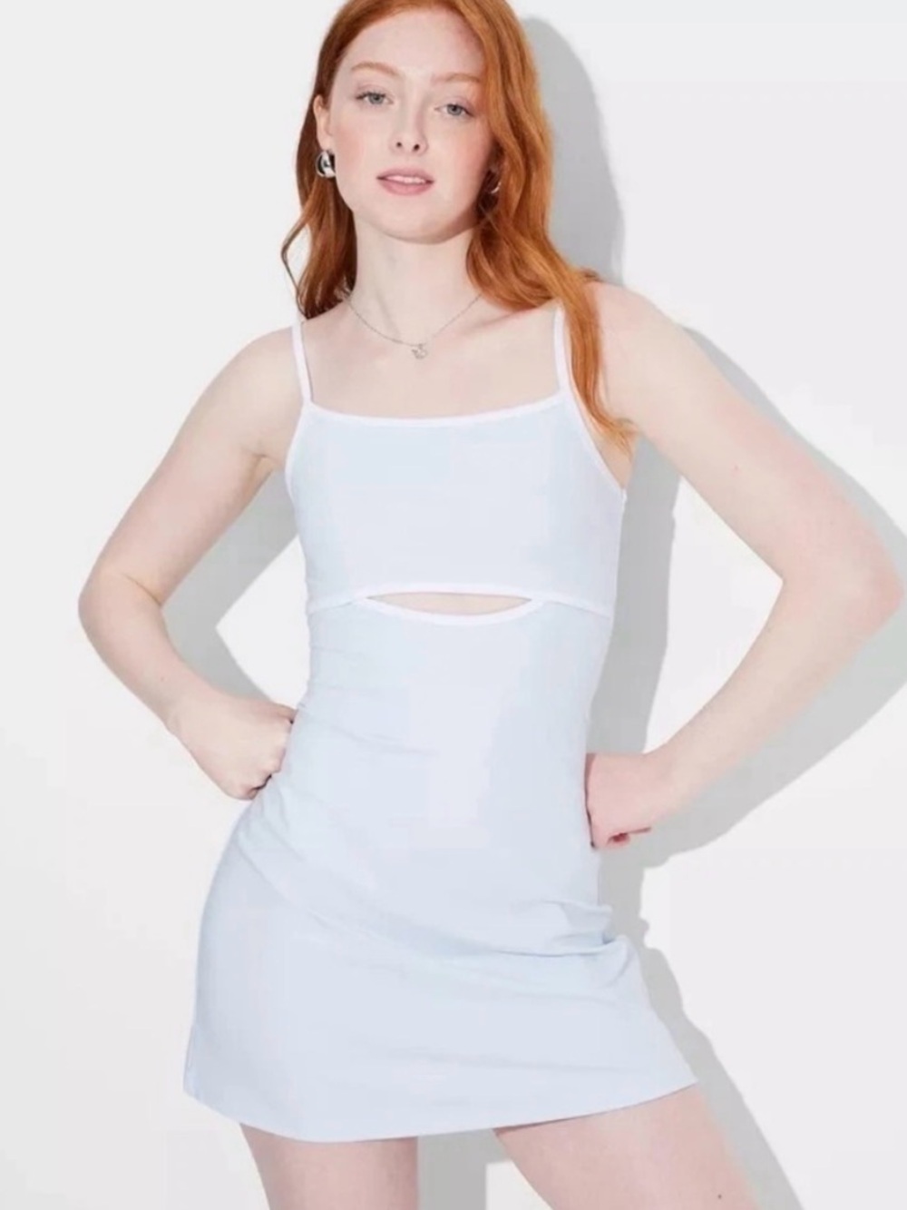 WILD FABLE - ButterBliss Light Blue Cutout dress